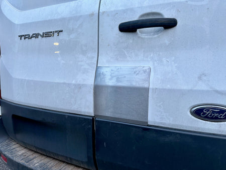 Ford Transit Mk8 twin rear door stainless latch shield