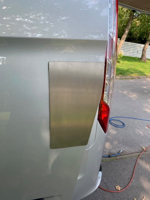 Ford Transit Custom Side Sliding Door Security Anti-Theft Plate – Tough Steel Guard In Black 2 thumbnail image